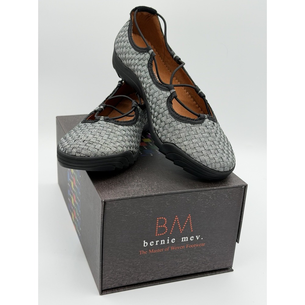 Bernie Mev Women's Rigged Connect Shoes Gunmetal Pewter size 38 / 8 NEW W Box